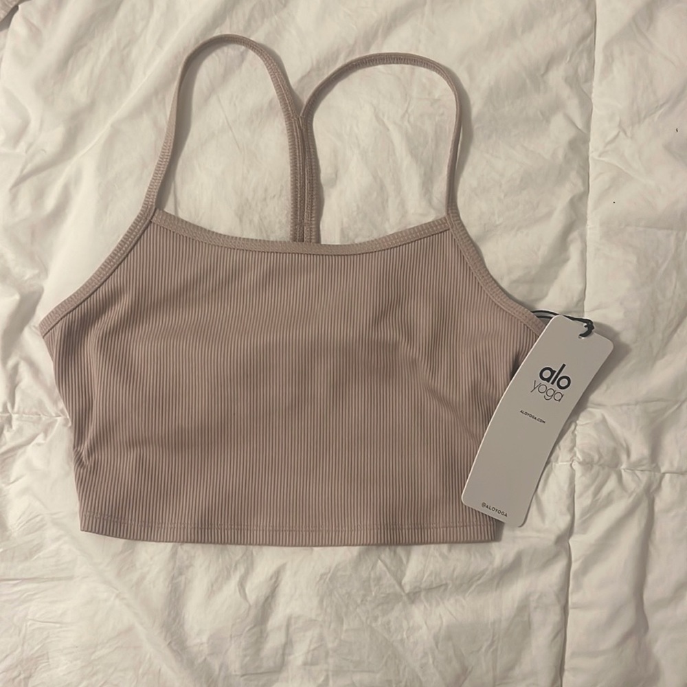 Alo Yoga Ribbed Crop Tank Bra